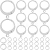 80Pcs 304 Stainless Steel Leverback Earring Findings STAS-SP0001-15-1