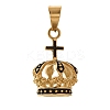 PVD Vacuum Plating 304 Stainless Steel Enamel Pendants STAS-U035-34G-1