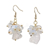 Natural Quartz Crystal & Opalite Dangle Earrings EJEW-JE05986-1