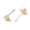 Brass Studs Earrings Finding KK-K383-03B-G-2