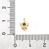 Brass Cubic Zirconia Star Connector Charms KK-Z084-11G-03-3