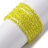 Transparent Electroplate Glass Beads Strands EGLA-H107-01A-AB11-1