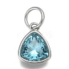 304 Stainless Steel Cubic Zirconia Pendant ZIRC-P080-B03-1