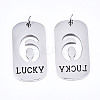 Non-Tarnish 201 Stainless Steel Pendants LS-STAS-T044-220P-6-2