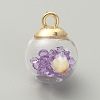 Transparent Glass Globe Pendants GLAA-TAC0005-002B-1