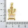 Rack Plating Brass Micro Pave Clear Cubic Zirconia Pendants ZIRC-L100-158G-01-3
