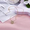 925 Sterling Silver 12 Constellation Necklace Gold Horoscope Zodiac Sign Necklace Round Astrology Pendant Necklace with Zircons Birthday Jewelry Gift for Women Men JN1089C-3