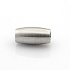 Tarnish Resistant 304 Stainless Steel Matte Surface Magnetic Clasps with Glue-in Ends LS-STAS-O042-C-23-2