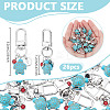 26Pcs Sea Turtle Synthetic Turquoise & 201 Stainless Steel Rhinestone Pendant Decorations HJEW-NB00252-2