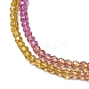 Transparent Gradient Color Glass Beads Strands GLAA-H021-01A-03-3