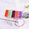 90G 5 Colors 12/0 Baking Paint Glass Seed Beads SEED-YW0001-14B-7