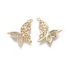 Brass Micro Pave Clear Cubic Zirconia Pendants KK-S355-008-NF-2