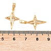 Brass & Natural Freshwater Shell Pendants KK-H538-05G-3
