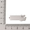 304 Stainless Steel Red Enamel Connector Charms STAS-P377-15P-3