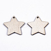 Unfinished Natural Poplar Wood Pendants LS-WOOD-S045-107-2