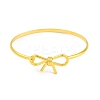Adjustable Bowknot Brass Torque Bangles for Women BJEW-Z074-01G-2