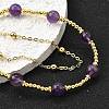 Natural Amethyst Bracelets BJEW-D330-01G-05-2