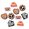 20Pcs 5 Styles Stop War Love Peace Themen Silicone Focal Beads SIL-CJ0002-11-8