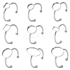 9Pcs 9 Styles 304 Stainless Steel Open Cuff Ring Components STAS-YW0003-18P-1