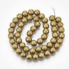 Electroplate Non-magnetic Synthetic Hematite Beads Strands G-R363-10mm-01-2