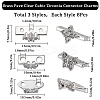 24Pcs 3 Styles Brass Pave Clear Cubic Zirconia Connector Charms KK-SC0004-24S-2
