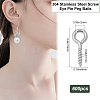 600Pcs 304 Stainless Steel Screw Eye Pin Peg Bails STAS-BBC0005-11-2