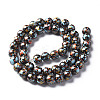 Spray Painted Non-magnetic Synthetic Hematite Beads Strands G-N337-06C-2