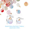 70Pcs 14 Styles Transparent Spray Painted Glass Pendants GLAA-GA0002-16-2