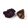 8~12Pcs Electroplated Natural Coal Quartz Geode Cornucopia Mineral Specimen G-N360-03B-3
