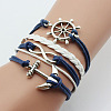 Imitation Leather Link Multi-strand Bracelets for Women Men WG5E2D4-07-1