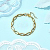 304 Stainless Steel Hollow Cross-Linked Chain Bracelets for Women BJEW-JB12295-01-1