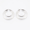 Tarnish Resistant 201 Stainless Steel Hoop Earrings EJEW-I213-B-02P-1