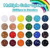 3600Pcs 24 Colors Transparent Electroplate Glass Beads GLAA-YW0003-33-2