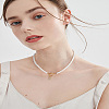 1Pc Brass Clear Cubic Zirconia Letter Pendant Necklaces NJEW-LP0001-32B-4