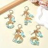 Transparent Epoxy Resin Pendant Keychains KEYC-FS00022-24-9