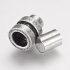 304 Stainless Steel Magnetic Clasps with Glue-in Ends STAS-F124-02AS-3