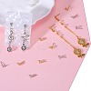 8 Pair 2 Color Flat Round Brass Micro Pave Cubic Zirconia Stud Earring Findings ZIRC-SZ0005-03-3