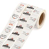 6 Rolls 3 Style Word Handmade with Love Self-Adhesive Kraft Paper Stickers DIY-LS0003-33-2