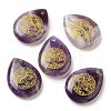 Natural Amethyst Drop Pendants G-C158-01L-1