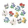 12Pcs 6 Styles Alloy Enamel Pendants ENAM-L054-02G-2