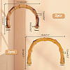 4Pcs 2 Styles Arch Plastic Imitation Bamboo Shank Bag Handles DIY-PH0022-35-2