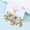 5Pcs 304 Stainless Steel Hoop Earrings EJEW-G447-02G-1