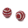 Stripe Pattern Polymer Clay Rhinestone Beads CLAY-NH0001-01H-2