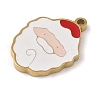 Christmas Theme Ion Plating(IP) 304 Stainless Steel Enamel Pendants STAS-Z083-07G-05-2