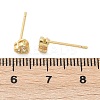 Clear Cubic Zirconia Heart Stud Earrings EJEW-K093-24G-2