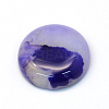 Dyed Natural Striped Agate/Banded Agate Cabochons G-R348-20mm-01-2