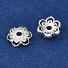 Brass Micro Pave Clear Cubic Zirconia Bead Caps KK-I719-13A-S-2