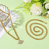 2Pcs 7mm Stainless Steel Cuban Link Chain Necklaces for Women Men NJEW-BBC0001-39A-3