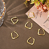 3Pairs Ion Plating(IP) 304 Stainless Steel Trapezoid Hoop Earrings for Women EJEW-BBC0001-40-3