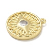 Rack Plating Brass Micro Pave Cubic Zirconia Pendants KK-L224-062G-01-2